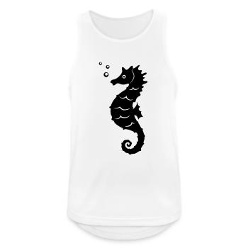 seepferdchen - Männer Tank Top atmungsaktiv - Weiß - Vorne - Nick (188cm)