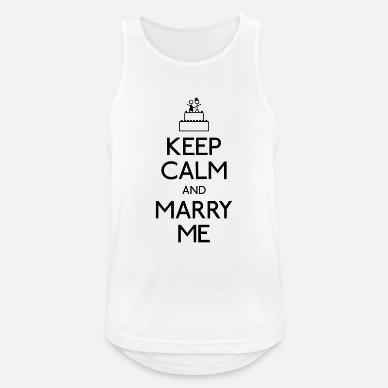 keep calm marry me - Men's Breathable Tank Top - white