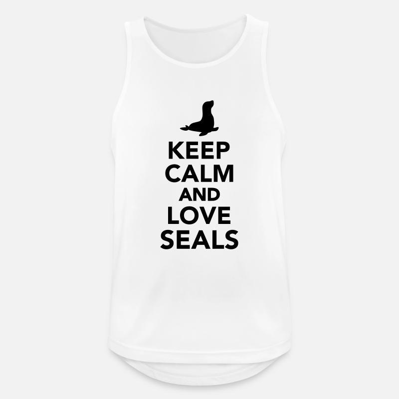 Robbe - Männer Tank Top atmungsaktiv - Weiß