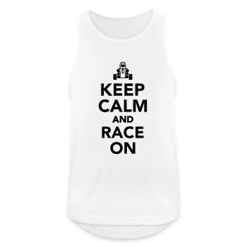 Kart - Männer Tank Top atmungsaktiv - Weiß - Vorne - Nick (188cm)