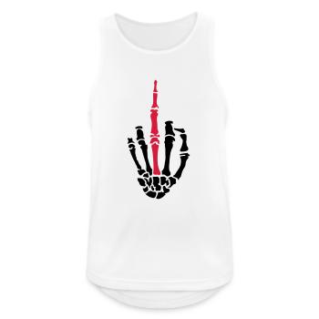 middle finger skulls - Männer Tank Top atmungsaktiv - Weiß - Vorne - Nick (188cm)