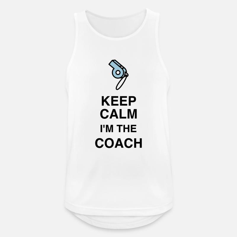 Coach / Coaching / Trainer / Sport - Männer Tank Top atmungsaktiv - Weiß