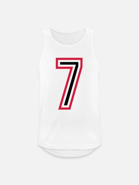 7 Number Years Jersey - Men's Breathable Tank Top - white