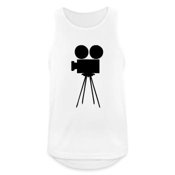 Camera, objective, photo, film, Movie, Cinema, - Men's Breathable Tank Top - white - Front - Nick (188cm)
