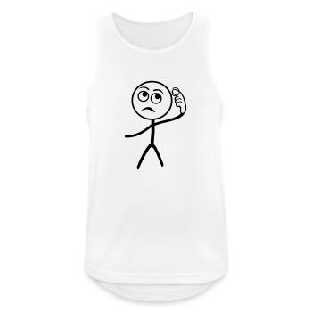 Stupid People, stickman - Men's Breathable Tank Top - white - Front - Nick (188cm)