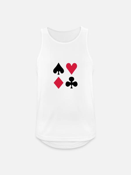 Poker - Men's Breathable Tank Top - white