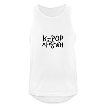 I love k-pop - Sarange K-Pop - Débardeur respirant Homme - blanc - Devant - Nick (188cm)