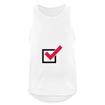 Häkchen Ankreuzen Symbol - Männer Tank Top atmungsaktiv - Weiß - Vorne - Nick (188cm)