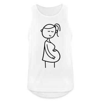 femme enceinte - Débardeur respirant Homme - blanc - Devant - Nick (188cm)