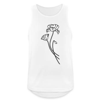 Flora und Fauna - Mohn - Männer Tank Top atmungsaktiv - Weiß - Vorne - Nick (188cm)