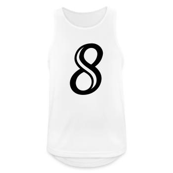 Verzierte Zahl 8 Acht - Männer Tank Top atmungsaktiv - Weiß - Vorne - Nick (188cm)