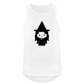 Kleine Hexe - Männer Tank Top atmungsaktiv - Weiß - Vorne - Nick (188cm)