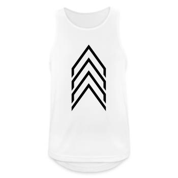Rang 3 - Männer Tank Top atmungsaktiv - Weiß - Vorne - Nick (188cm)