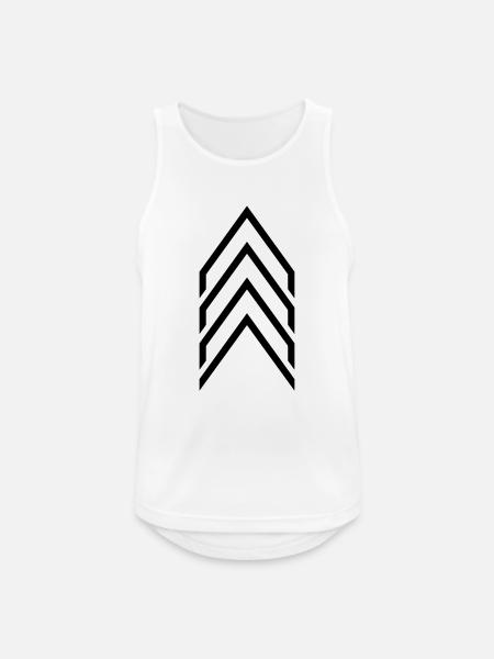 Rang 3 - Männer Tank Top atmungsaktiv - Weiß
