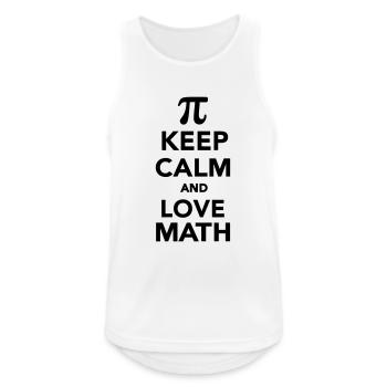 Mathe - Männer Tank Top atmungsaktiv - Weiß - Vorne - Nick (188cm)