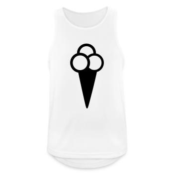 Eis - Männer Tank Top atmungsaktiv - Weiß - Vorne - Nick (188cm)