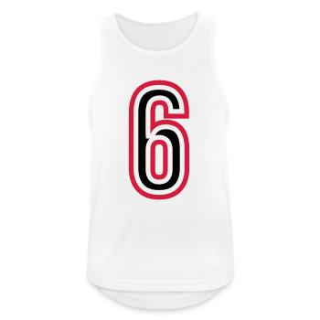 6 Number Years Jersey - Men's Breathable Tank Top - white - Front - Nick (188cm)