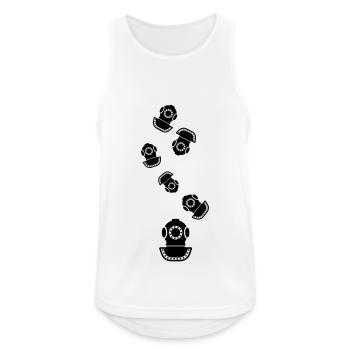 Diving helmet diving symbol - Men's Breathable Tank Top - white - Front - Nick (188cm)