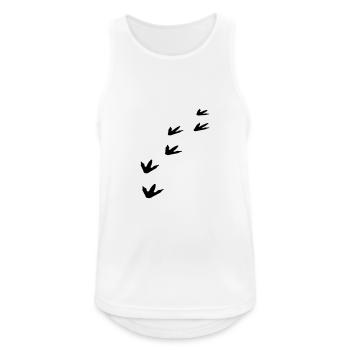 Dinosaurier Spuren Dino Spur T-Rex Fußabdruck - Männer Tank Top atmungsaktiv - Weiß - Vorne - Nick (188cm)