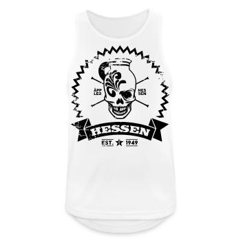 Skull Hessen - Männer Tank Top atmungsaktiv - Weiß - Vorne - Nick (188cm)