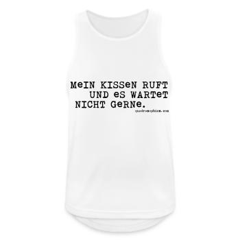 Mein Kissen ruft - Männer Tank Top atmungsaktiv - Weiß - Vorne - Nick (188cm)