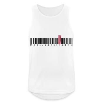Tanz aus der Reihe - Männer Tank Top atmungsaktiv - Weiß - Vorne - Nick (188cm)