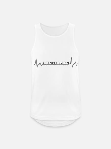 Herzschlag Altenpflegerin - Männer Tank Top atmungsaktiv - Weiß