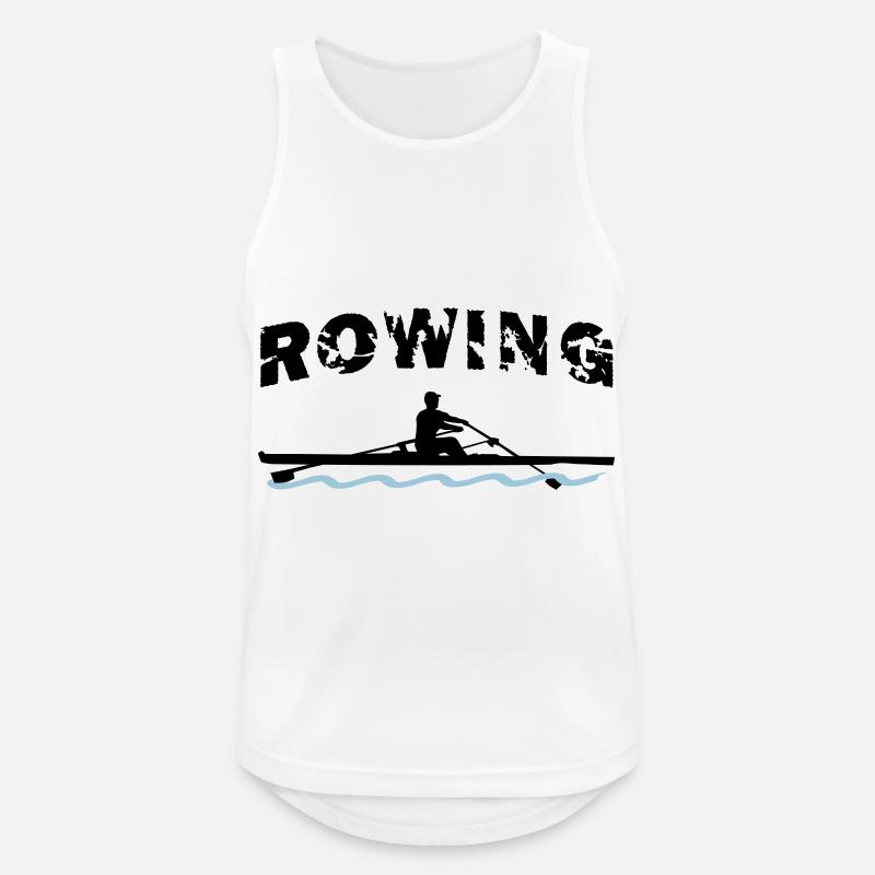 Rudern, Ruderboot, Ruderer - Männer Tank Top atmungsaktiv - Weiß