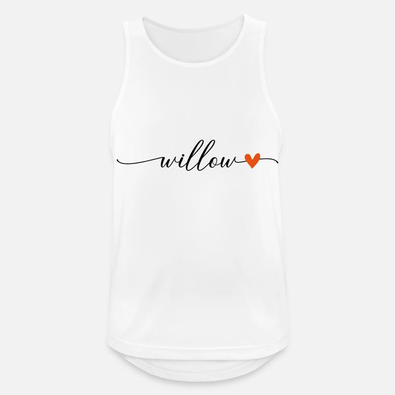Saule Nom Prénom Calligraphie Script - Débardeur respirant Homme - blanc