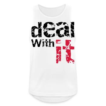 deal with it - Männer Tank Top atmungsaktiv - Weiß - Vorne - Nick (188cm)