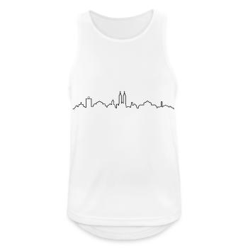 Skyline Kassel - Männer Tank Top atmungsaktiv - Weiß - Vorne - Nick (188cm)