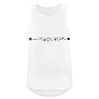 Linie Punkte Muster - Männer Tank Top atmungsaktiv - Weiß - Vorne - Nick (188cm)
