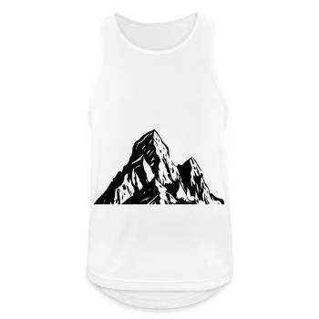 Symbol Berge Natur - Männer Tank Top atmungsaktiv - Weiß - Vorne - Nick (188cm)