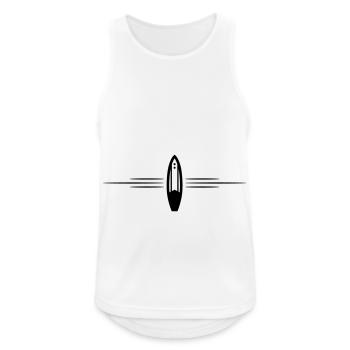 Surfboard line symbol - Men's Breathable Tank Top - white - Front - Nick (188cm)