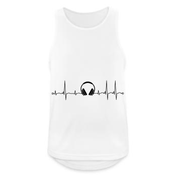 Puls Kopförer - Männer Tank Top atmungsaktiv - Weiß - Vorne - Nick (188cm)