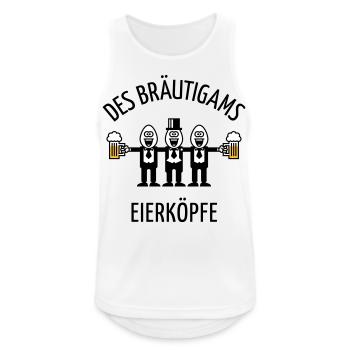 Des Bräutigams Eierköpfe (JGA / Team / POS / 3C) - Männer Tank Top atmungsaktiv - Weiß - Vorne - Nick (188cm)