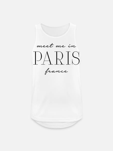 Rencontrez-moi à Paris, France - Débardeur respirant Homme - blanc