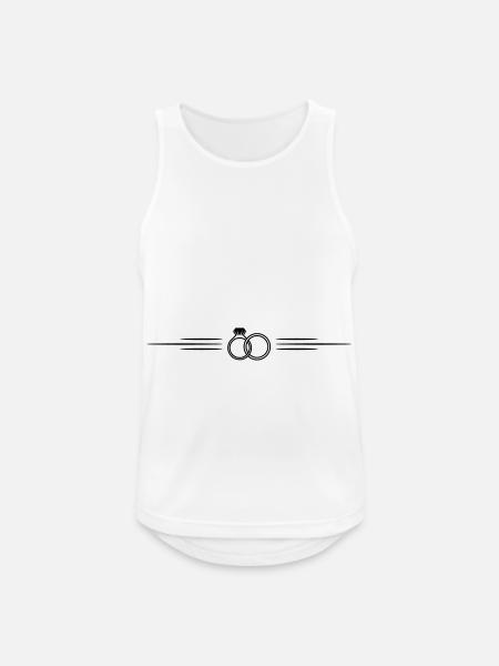 Eheringe Linie ringe - Männer Tank Top atmungsaktiv - Weiß