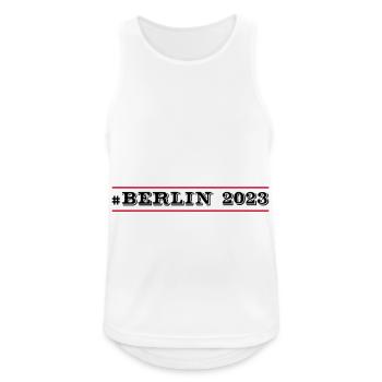 Berlin 2023 - Débardeur respirant Homme - blanc - Devant - Nick (188cm)