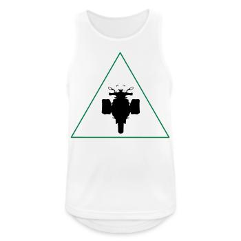 Moto - Travel - Men's Breathable Tank Top - white - Front - Nick (188cm)