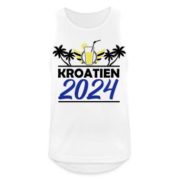 Croatia 2024 - Men's Breathable Tank Top - white - Front - Nick (188cm)