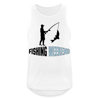 fishing weekend 002 - Men's Breathable Tank Top - white - Front - Nick (188cm)