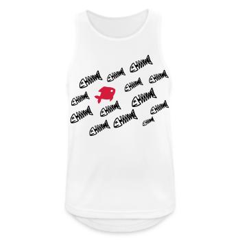 Deadfish - Männer Tank Top atmungsaktiv - Weiß - Vorne - Nick (188cm)