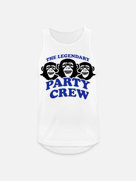monkey_party_crew_kl2 - Débardeur respirant Homme - blanc