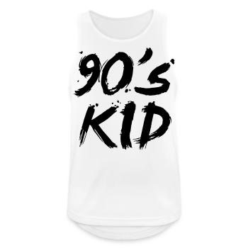90s kid - Männer Tank Top atmungsaktiv - Weiß - Vorne - Nick (188cm)