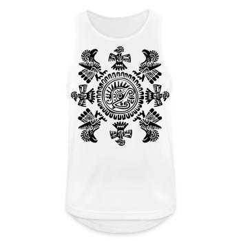 mexikanische zeichen / ethno - Männer Tank Top atmungsaktiv - Weiß - Vorne - Nick (188cm)