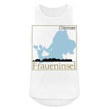 Fraueninsel Skyline - Männer Tank Top atmungsaktiv - Weiß - Vorne - Nick (188cm)