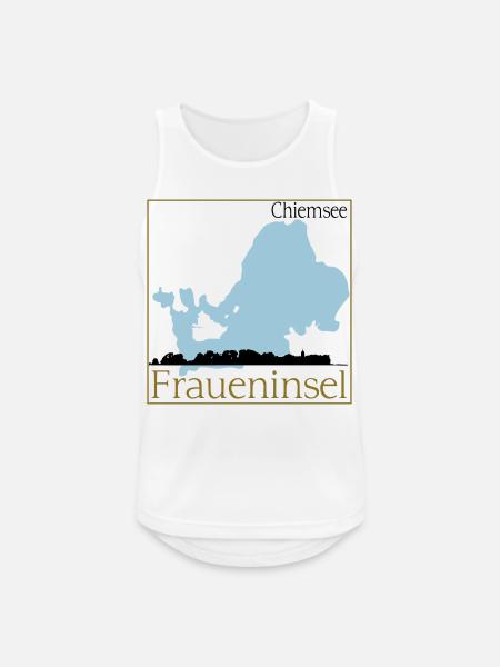 Fraueninsel Skyline - Männer Tank Top atmungsaktiv - Weiß