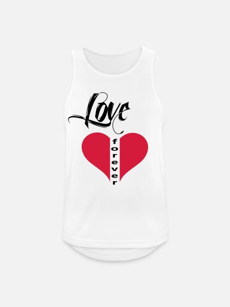 Love Heart - Men's Breathable Tank Top - white
