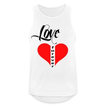 Love Herz  - Männer Tank Top atmungsaktiv - Weiß - Vorne - Nick (188cm)